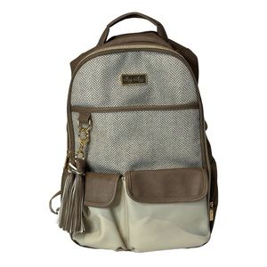 Itzy Ritzy Diaper Bag Backpack Vanilla Latte Large w/ Changing Pad